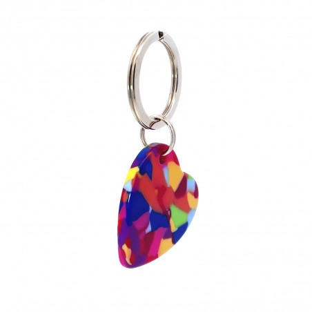 AMOUR - Keyring in acetate handcrafted by Hervé Domar workshop