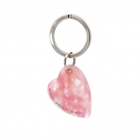 AMOUR - Keyring in acetate handcrafted by Hervé Domar workshop
