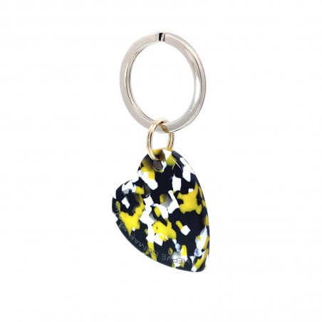 AMOUR - Keyring in acetate handcrafted by Hervé Domar workshop