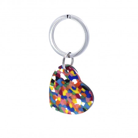 AMOUR - Keyring in acetate handcrafted by Hervé Domar workshop