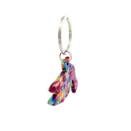 LIBERTÉ- Keyring in acetate handcrafted by Hervé Domar workshop