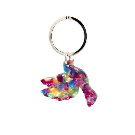 LIBERTÉ- Keyring in acetate handcrafted by Hervé Domar workshop