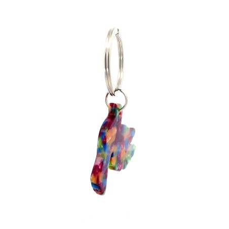 LIBERTÉ- Keyring in acetate handcrafted by Hervé Domar workshop