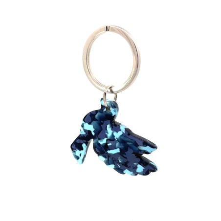 LIBERTÉ- Keyring in acetate handcrafted by Hervé Domar workshop