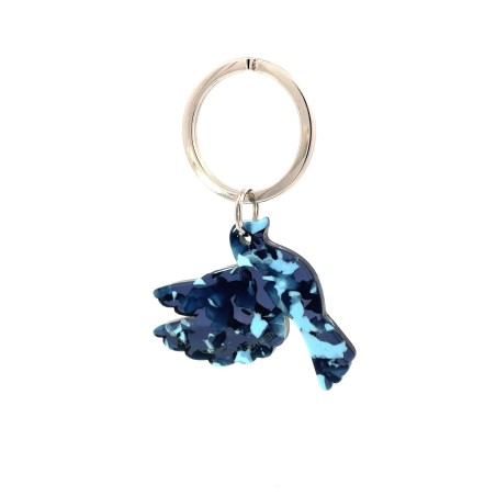 LIBERTÉ- Keyring in acetate handcrafted by Hervé Domar workshop