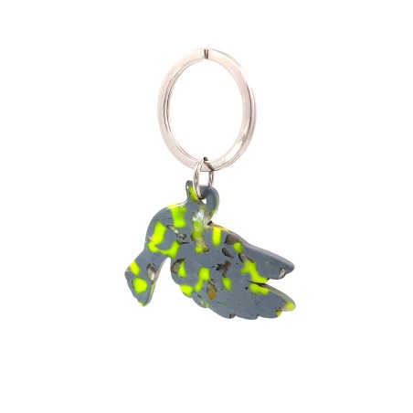 LIBERTÉ- Keyring in acetate handcrafted by Hervé Domar workshop