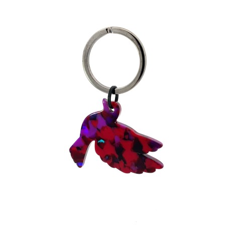 LIBERTÉ- Keyring in acetate handcrafted by Hervé Domar workshop