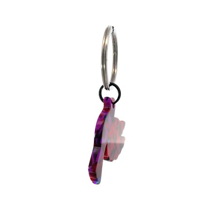 LIBERTÉ- Keyring in acetate handcrafted by Hervé Domar workshop