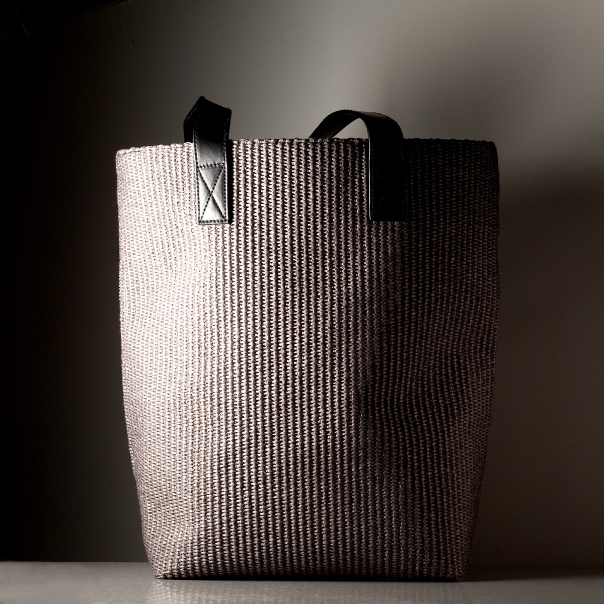 LIBERTA RAPHIA - Totebag en cuir / raphia fabriqué à la main en Italie