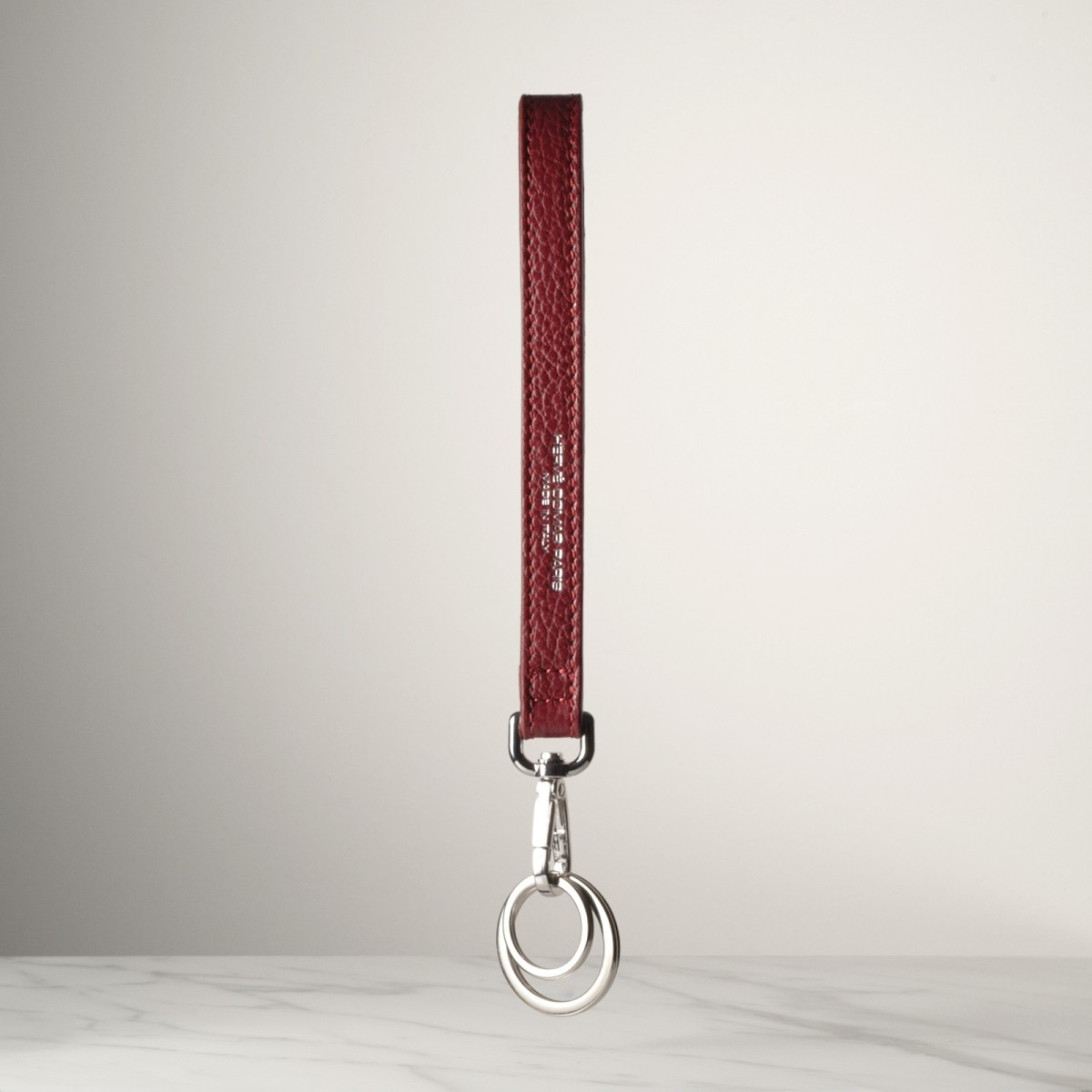 DRAGONNE - Keyring in leather handcrafted in Italy