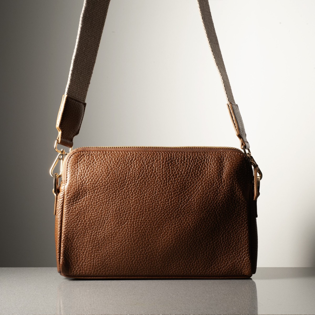 MARTINA - Small bull calf leather bag handmade in Italy