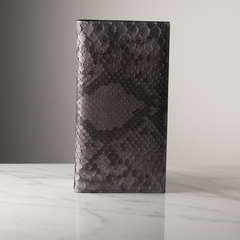ROGER PYTHON - Python leather wallet, handmade in Italy